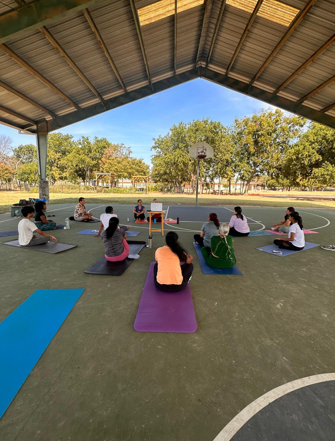 Yoga and nutrition session